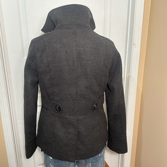 AMERICAN RAG WOMEN PEA COAT LINED DARK GRAY SIZE MEDIUM - Picture 9 of 9